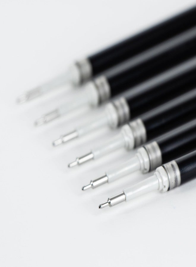 بنتل حبر إعادة تعبئة Pentel - لقلم جل EnerGel، طرف إبرة 0.7 مم، رفيع، حبر أسود، عبوة من 6 عبوات إعادة تعبئة (LRN7-6A) - Image 5